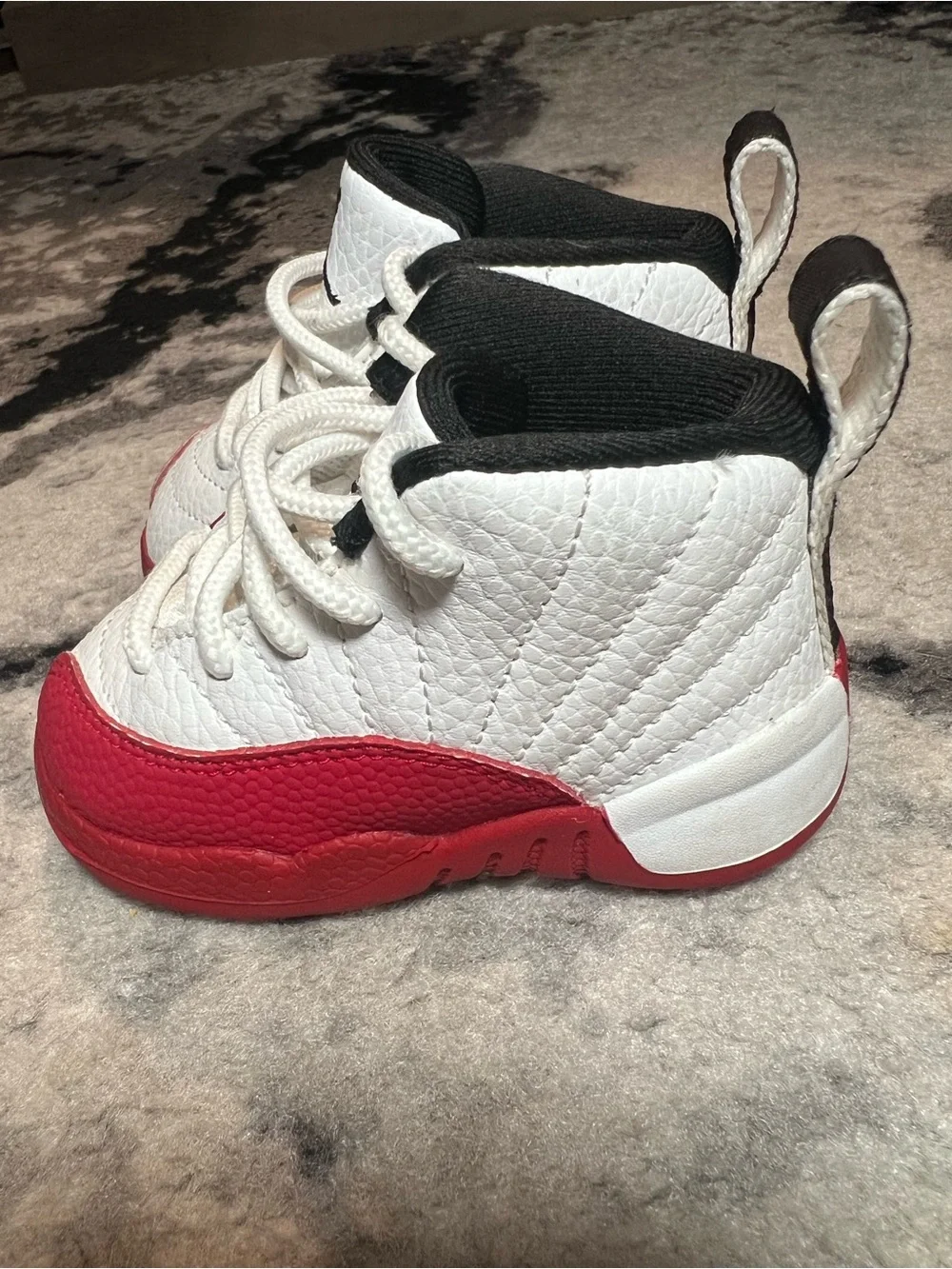 Nike Toddler Sneakers in White and Red with Black Jumpman